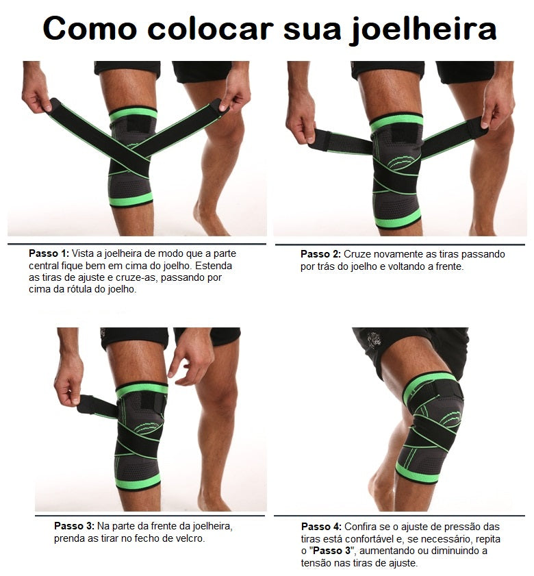 Joelheira Esportiva de Compressão - 1 peça