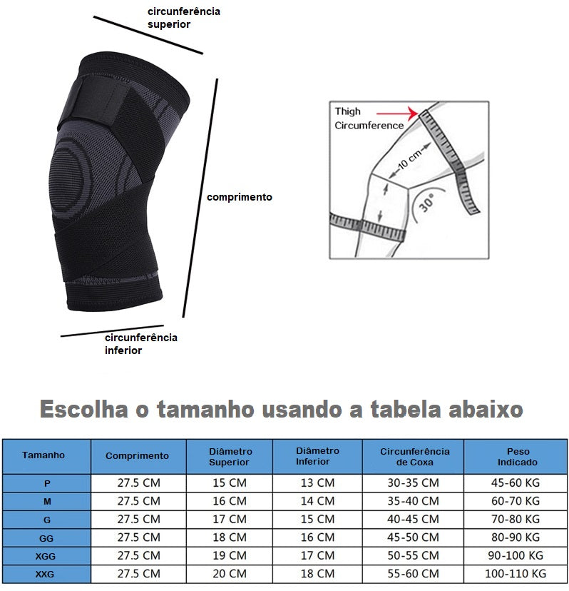 Joelheira Esportiva de Compressão - 1 peça